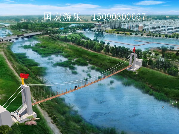 防腐木吊桥