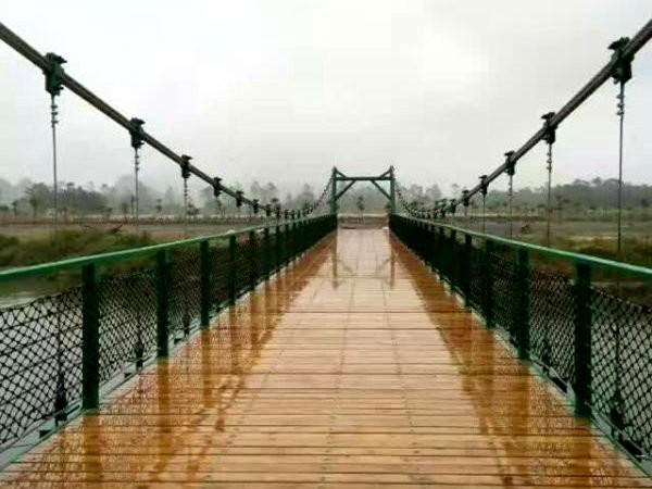 广东珠海小镇风景区悬索桥