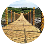 防腐木吊桥